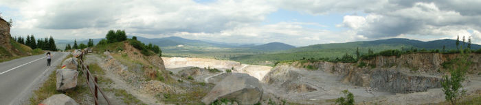 Panorama cariera Suseni - Lacul rosu