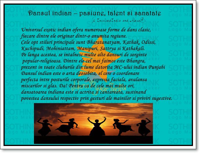 Dansul Indian; Dansul Indian-Indian dance
