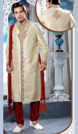 Gold-Banarasi-Indian-Wedding-Sherwani