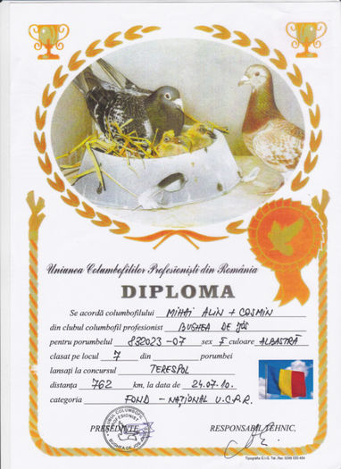 Loc 7 nat. UCPR Terespol - Diplome 2010