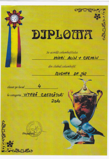  Loc 4 VITEZA crescatori - Diplome 2010