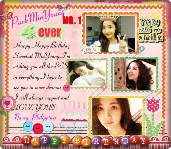 ☆ Happy birthday Min Young ☆