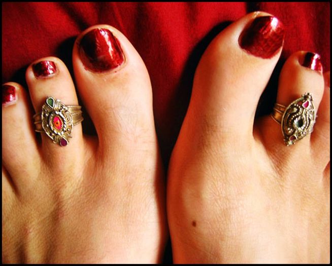 #-Bichhua: inelul de picior  Purtat numai  - q-bijuterii indiene-q