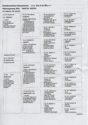 Anexa pedigreu De Weerda