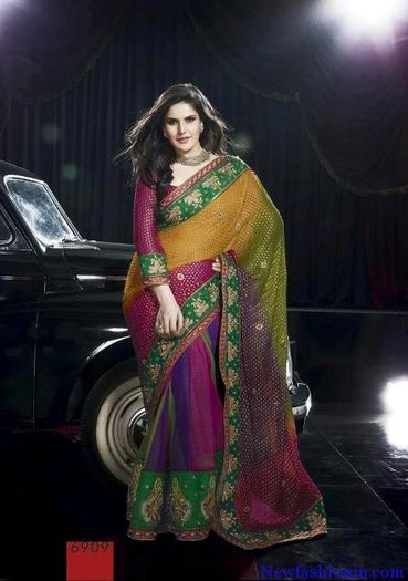 Zarine-Khan-Latest-Saree-Designs-2013-7