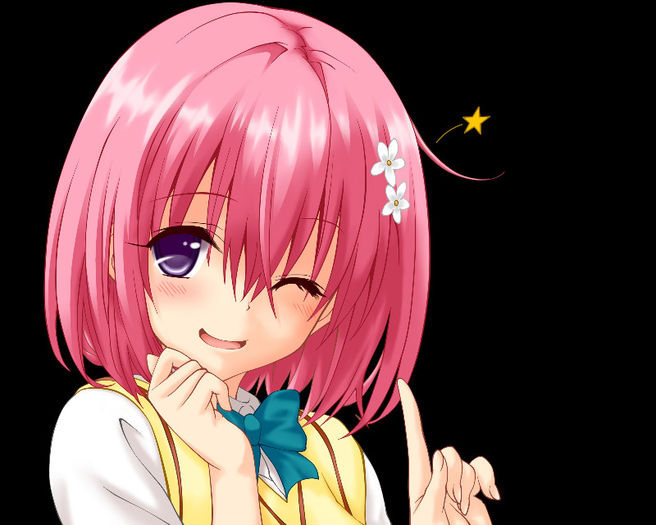 Konachan.com - 149810 blush close momo_velia_deviluke pink_hair possible_duplicate purple_eyes tagme