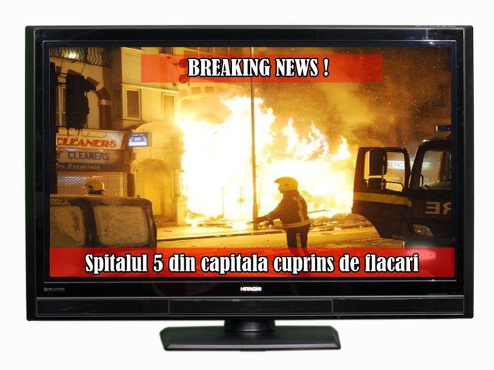Spitalul 5 a fost cuprins de flacari