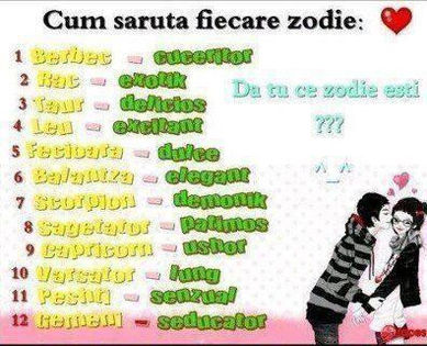  - Cum saruta fiecare zodie