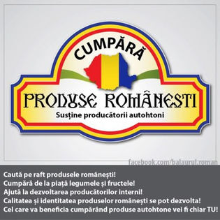 535376_347133982059030_839766477_n; CUMPARA PRODUSE ROMANESTI! VEZI MAI JOS DE CE(?)...
- SE INCURAJEAZA PRODUCTIA INTERNA;
- SE FAVORIZEAZA CREAREA DE NOI LOCURI DE MUNCA;
- BANII NU MAI IES DIN TARA CA IN CAZUL IMPORTURILOR;
- NIVELUL
