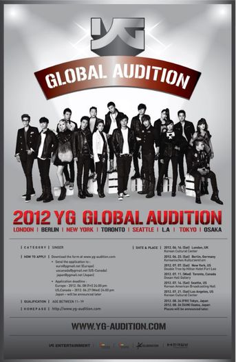 yg global au - YG audition