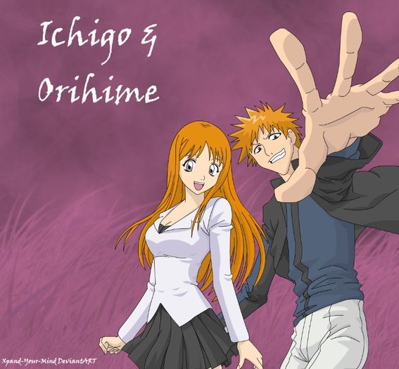 Ichigo_And_Orihime_Vectored_by_Xpand_Your_Mind - Ichigo and orihime
