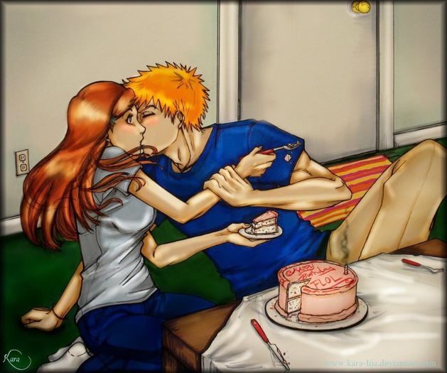 Something_Sweeter_by_kara_lija - Ichigo and orihime