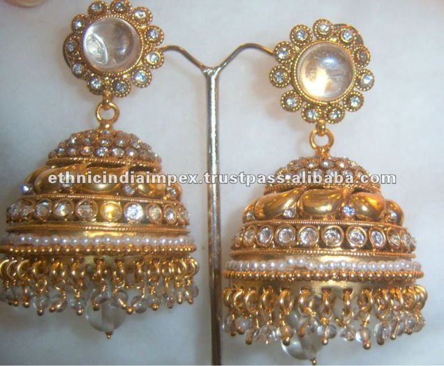 GOLD_polki_jhumka_dangler_EARRINGS