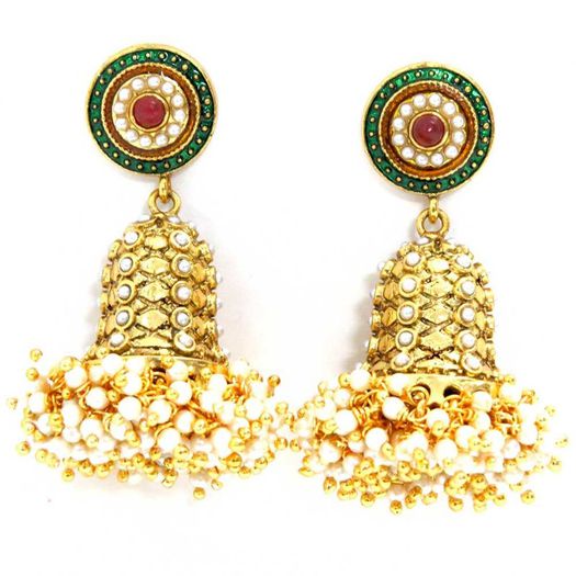 bell-shaped-pearl-jhumka-earrings-multicolored