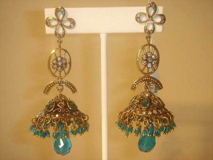 blue jhumka delicate TER40010 price $45