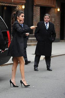5 - Arriving at the David Letterman Show---18 March 2013
