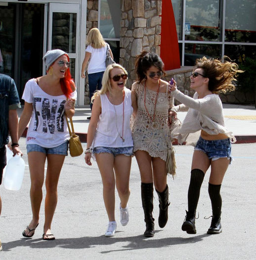 9 - Selena out with friends