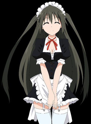 yande.re 192850 maid mayo_chiki! stockings suzutsuki_kanade thighhighs transparent_png vector_trace