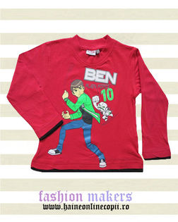 Bluza-copii-Ben 10-rosu b; Pret:25 lei
www.haineonlinecopii.ro
