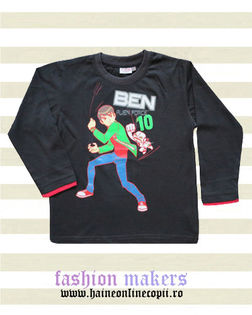 Bluza-copii-Ben10-negru a; Pret:25 lei
www.haineonlinecopii.ro
