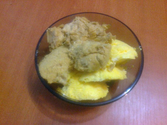 Inghetata de casa -  cocos-vanilie si cafea