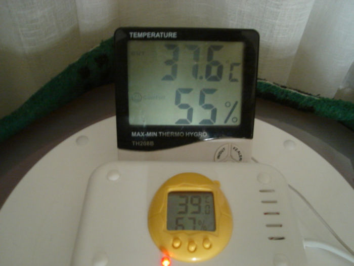 Diferenta de temperatura ,afisaj nivel oua - Incubatoare