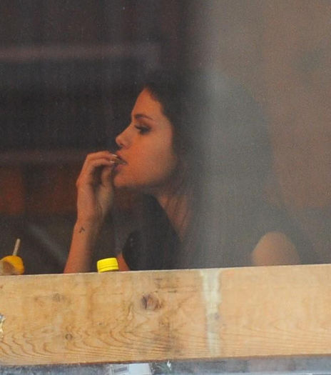 1 - Selena having lunch