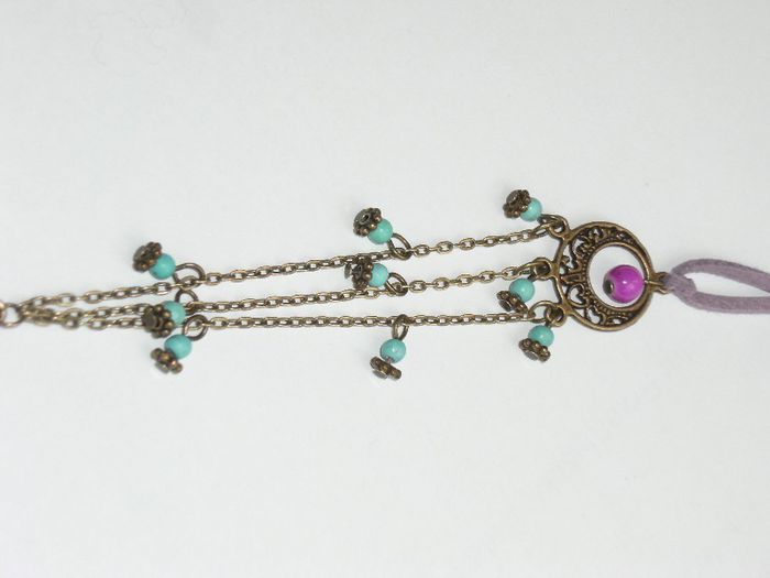 bratara turcoaz cu roz 008