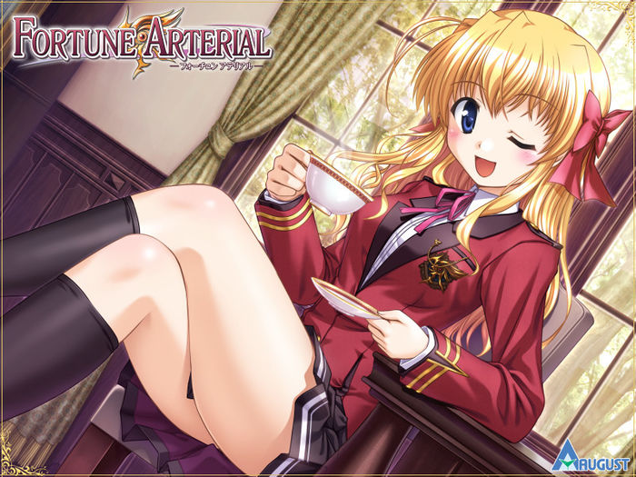 yande.re 159944 bekkankou fortune_arterial seifuku sendou_erika wallpaper