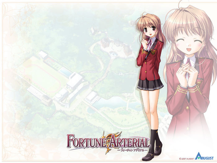 yande.re 8255 bekkankou fortune_arterial seifuku wallpaper yuuki_haruna