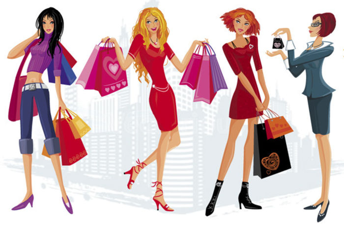 vector-women-shopping