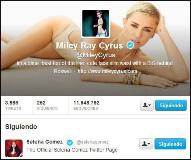 Miley i-a dat follow Selenei