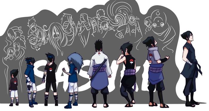 uchiha sasuke naruto shippuden evolution doodle anime curse mark 2454x1308 wallpaper_www.wall321.com - Sasuke Uchiha