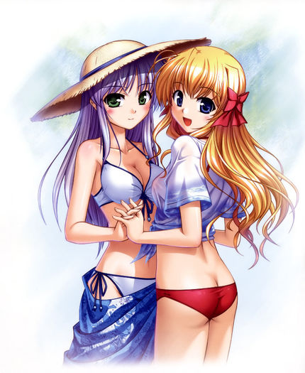 yande.re 32719 ass bekkankou bikini cleavage feena_fam_earthlight fortune_arterial sendou_erika swim