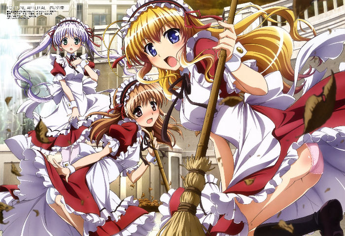 yande.re 161176 fortune_arterial ishii_kumi maid pantsu sendou_erika tougi_shiro yuuki_haruna