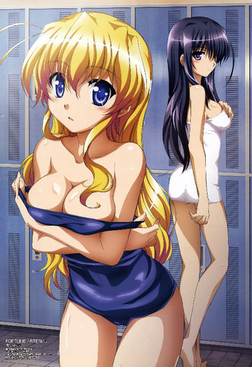 yande.re 164029 breast_hold cleavage fortune_arterial isono_satoshi kuze_kiriha school_swimsuit send
