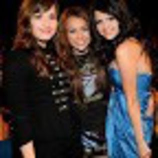 Demi Lovato and Miley Cyrus Selena Gomez