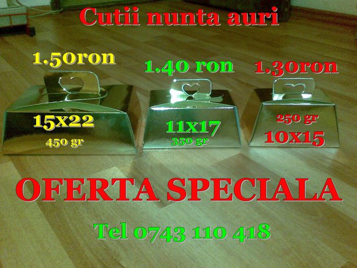 cutii nunta aurii oferta speciala