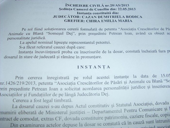 Picture 388 - 0  00 ASOCIATIA CRESCATORILOR DE PASARI SI ANIMALE CU BLANA  SOMESUL DEJ