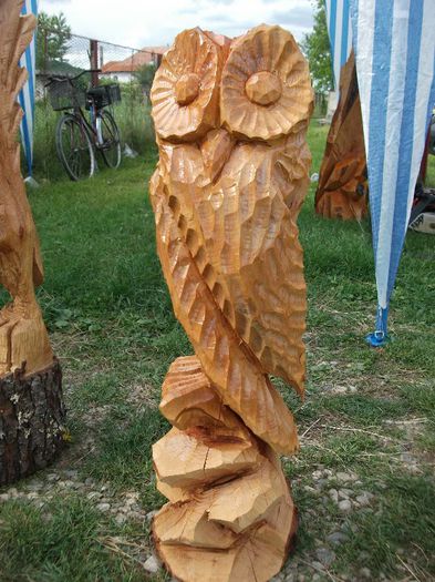 100 e - sculptura cu drujba