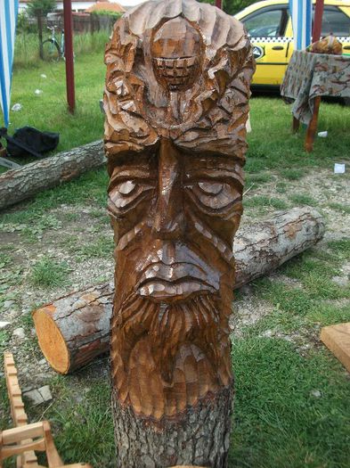 REGELE STEJAR - sculptura cu drujba