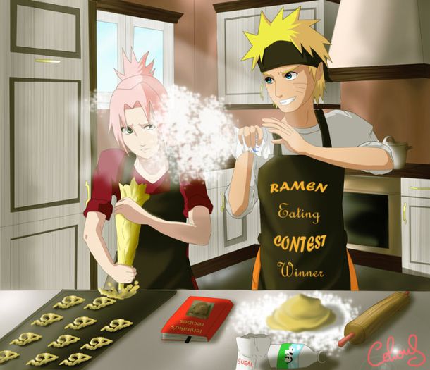 narusaku_week__cooking_by_celious-d4duaa3 - narusaku