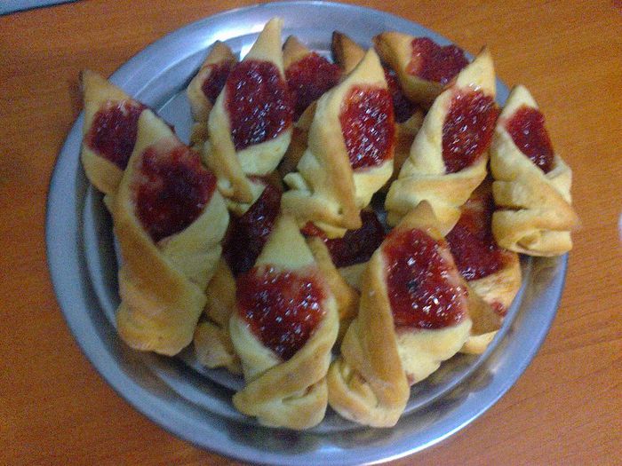 Cornulete cu gem de capsuni