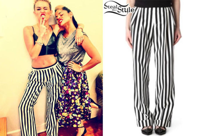 mileycyrusstripedpants1