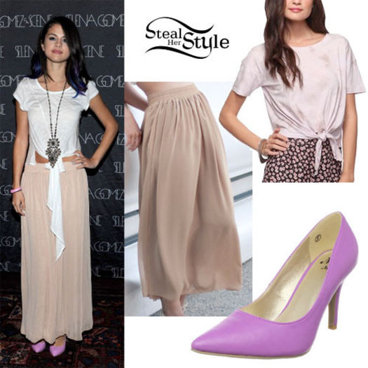 selena-gomez-chiffon-skirt-outfit