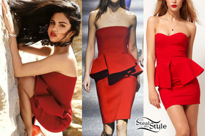selena-gomez-red-peplum-dress