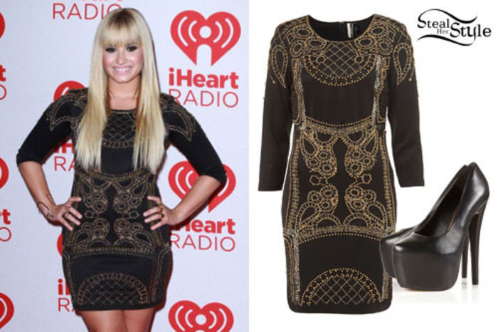 demi-lovato-beaded-bodycon-dress