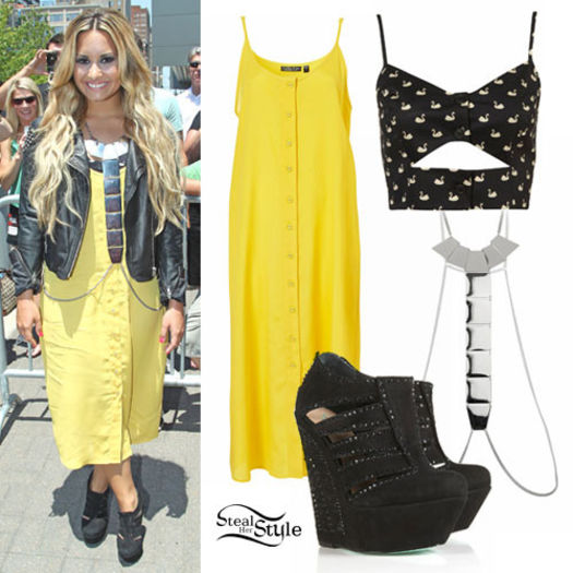 demi-lovato-x-factor-yellow-dress-outfit