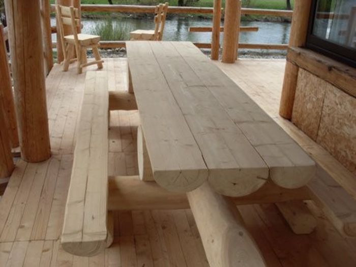 set bere lemn rotund