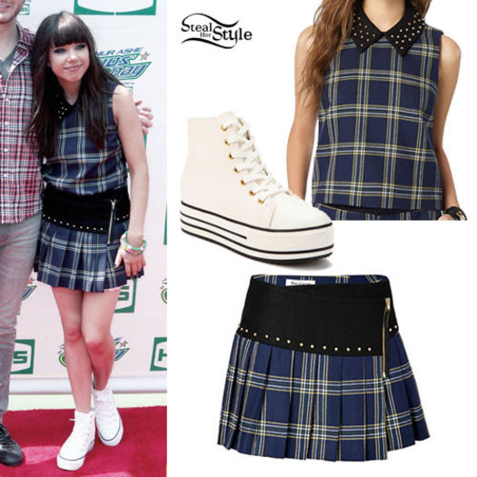 carly-rae-jepsen-plaid-outfit - carly rae jepsen-imbracaminte